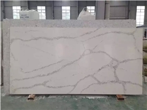 Calacatta White Quartz Slab in China, 2cm Calacatta White Engineered Quartz Slabs,3cm Solid Surface Calacatta White Quartz for Kitchen,Calacatta White Quartz