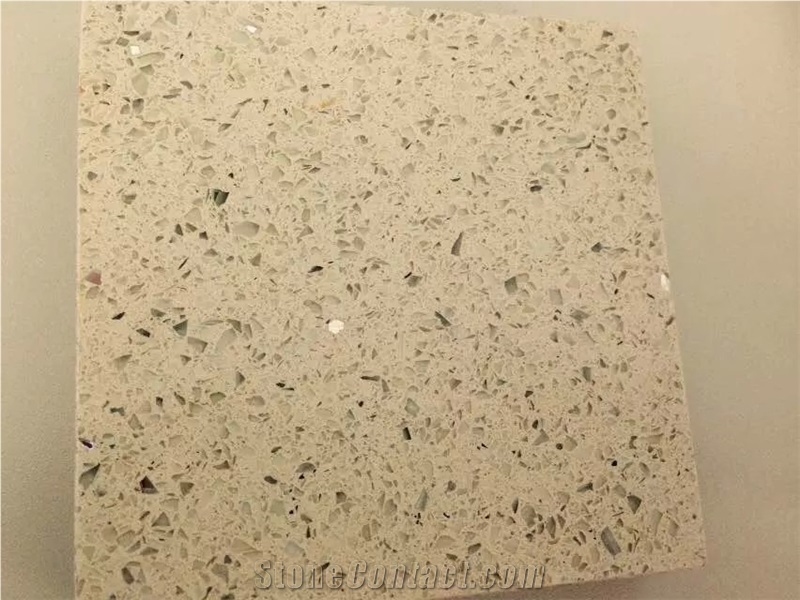 Cheap Chinese Popular Polished Beige Artificial Quartz Stone Big Slabs & Tiles for Floor, Wall Covering, Caesarstone Solid Surface, Silestone, Engineered Stone Walling