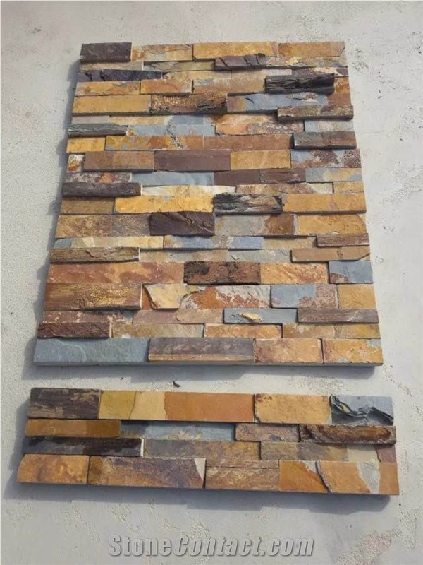 China Multicolor Slate Cultured Stone/Slate Culture Stone/Culture Slate/Slate Wall Cladding
