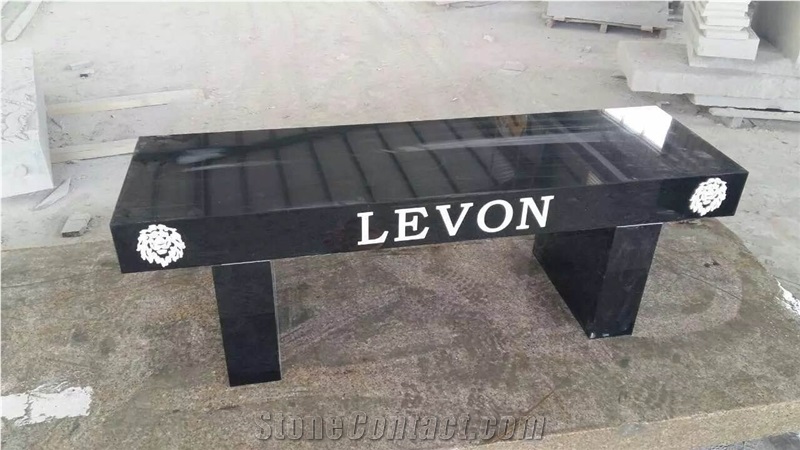 China Nero Assoluto Table Sets, Shanxi Hei Granite Table,Shanxy Black Granite Garden Bench, Shanxi Dark Granite Benches
