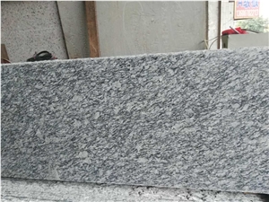 China Popular Cheap Spray/Seawave Sea Wave White Granite Polished Kitchen Countertops, Bar Tops, Worktops with Sink/Wash Basins Hole, Beveled Edge Profile, Nature Building Stone