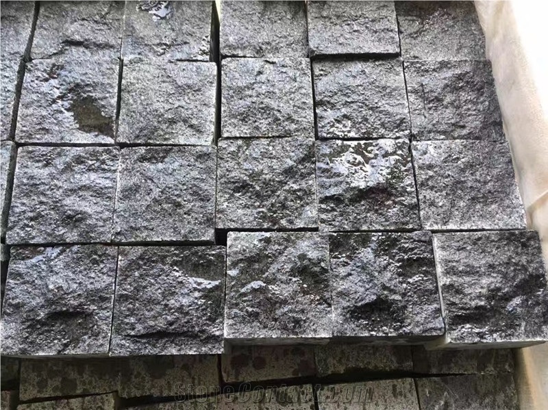 Chinese G654 Granite Dark Grey Natural Spilt,Flamed,Sawn Cut Paving Stone, Cube Interior Building Stone