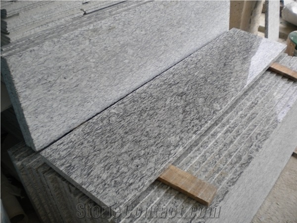 Chinese Good Price Wave White Granite Stair Treads
