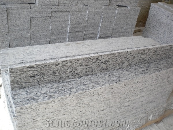 Chinese Good Price Wave White Granite Stair Treads