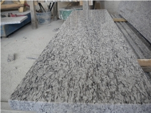 Chinese Good Price Wave White Granite Stair Treads