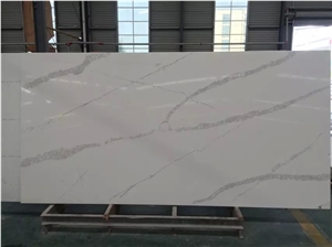Fine Line Calacatta White Quartz Slab in China, 2cm Calacatta White Engineered Quartz Slabs in Canada,3cm Solid Surface Calacatta White Quartz for Kitchen,Caesarstone Calacatta White Quartz