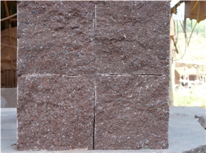 G666 Red Porphyry Shouning Red Tumbled Cube Paver, Liancheng Red Porphyry Paving Stone,Putian Red Porphyry Cube Stone
