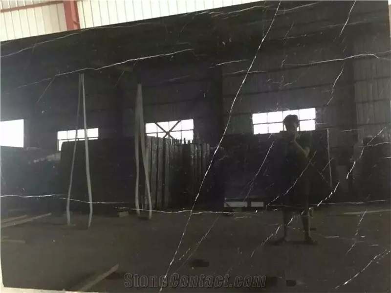 Marble Tiles & Slabs, Absolute Black Marble,Radiant Black Marble,China Marquina Marble,China Nero Marquina Marble,Oriental Black Marble