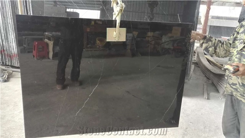 Marble Tiles & Slabs, Absolute Black Marble,Radiant Black Marble,China Marquina Marble,China Nero Marquina Marble,Oriental Black Marble