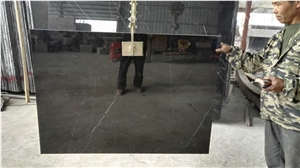 Marble Tiles & Slabs, Absolute Black Marble,Radiant Black Marble,China Marquina Marble,China Nero Marquina Marble,Oriental Black Marble
