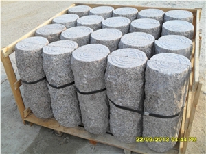 Natural Cherry Blossom Red Building Stones Column,Cherry Red,Florentine,G367 Granite,Laizhou Cherry Pink Granite