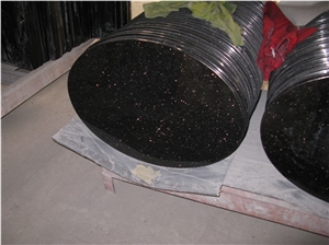 Polished Black Galaxy Granite Kitchen Top/Black Star Worktop/Black Galaxi Countertop/Galaxy Gold Tops /Nero Galaxy Desk Top/India Black Gold Granite Custom Kitchen Top