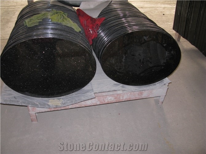 Polished Black Galaxy Granite Kitchen Top/Black Star Worktop/Black Galaxi Countertop/Galaxy Gold Tops /Nero Galaxy Desk Top/India Black Gold Granite Custom Kitchen Top