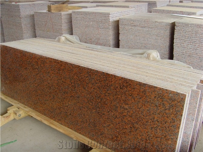 Polished G562 Granite Steps/Maple Leaf Red Granite Stair/Maple Leaves Granite Stair Riser&Stair Treads/Mapple Red Granite Steps &Staircase