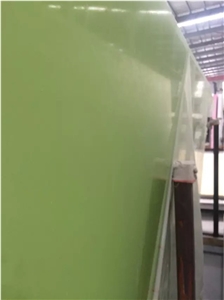 Pure Color Quartz Slabs, Green Color Quartz Stone Slabs, Engineered Stone for Kitchen Countertop, Artificial Quartz Stone Tiles