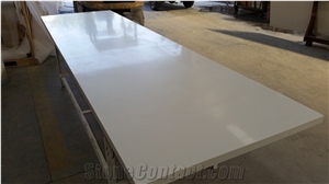 Pure White Quartz Kitchen Countertops/Pure White Quartz Kithen Island Top/Pure White Engineered Quartz Bar Tops