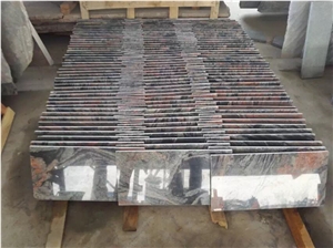 Red Symphony Granite,Symphony Red Granite,Multicolor Red China Granite,Multicolor Red Hubei Granite Steps/Deck Stair/Stair Riser