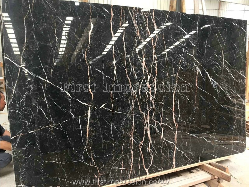 China Tulip Brown Marquina Marble/Brown St Laurent/Saint Laurent Brown Marble Slabs & Tiles/Tulip Marble Tiles & Slabs/China Tulip Marble Tiles & Slabs/Portoro Gold Marble/Gold & Jade Marble Big Slabs