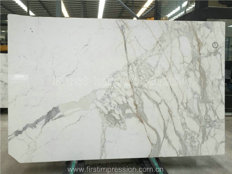 New Polished High Quality Calacatta & Carrara White Marble Slabs