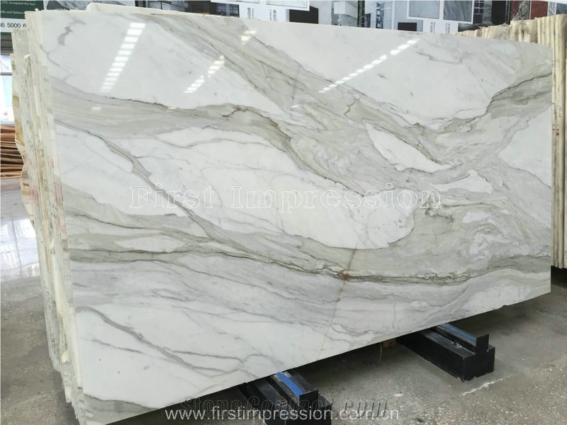New Polished High Quality Calacatta & Carrara White Marble Slabs
