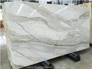 New Polished High Quality Calacatta & Carrara White Marble Slabs
