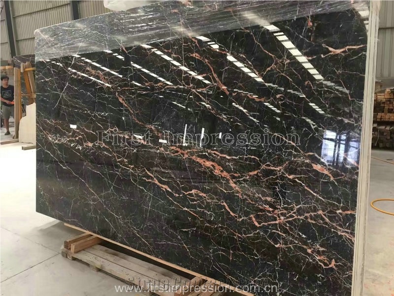 Tulip Brown Marquina Marble/Brown St Laurent/Saint Laurent Brown Marble Slabs & Tiles/Tulip Marble Tiles & Slabs/China Tulip Marble Tiles & Slabs/Portoro Gold Marble/Gold & Jade Marble Big Slabs