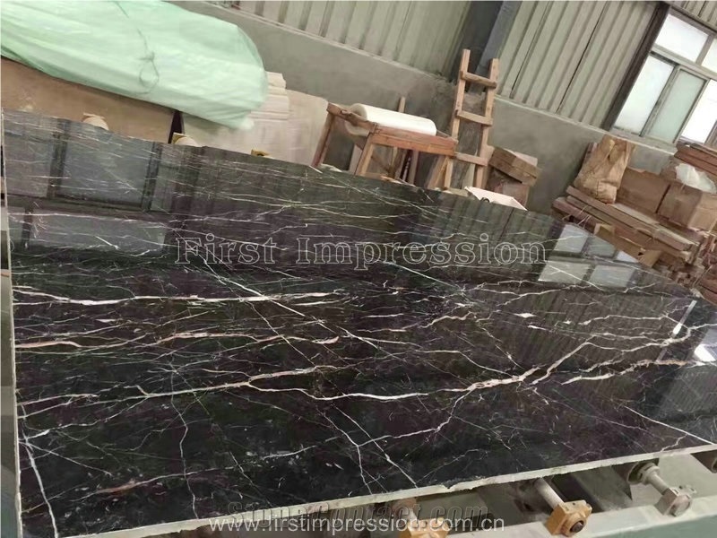 Tulip Brown Marquina Marble/Brown St Laurent/Saint Laurent Brown Marble Slabs & Tiles/Tulip Marble Tiles & Slabs/China Tulip Marble Tiles & Slabs/Portoro Gold Marble/Gold & Jade Marble Big Slabs