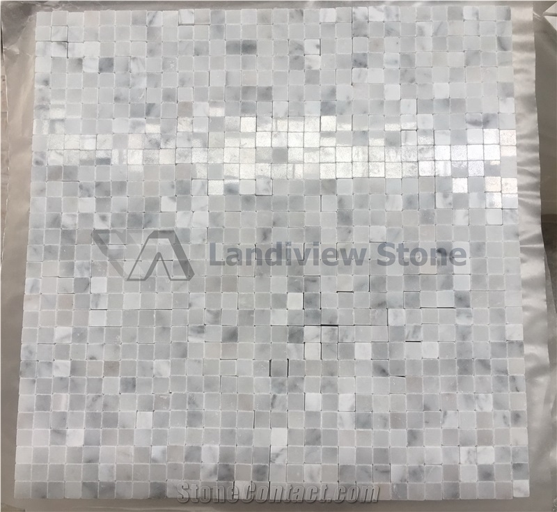 Carrara White Marble Mosaic, Mosaic Pattern