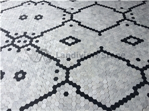 Carrara White Mosaic Pattern