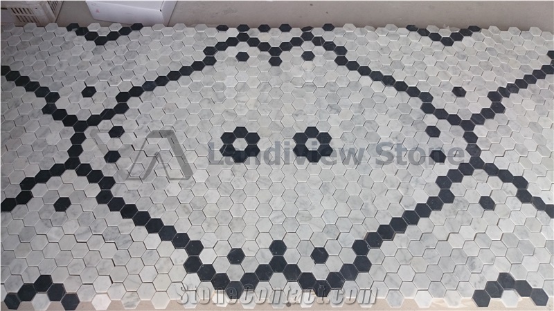 Carrara White Mosaic Pattern