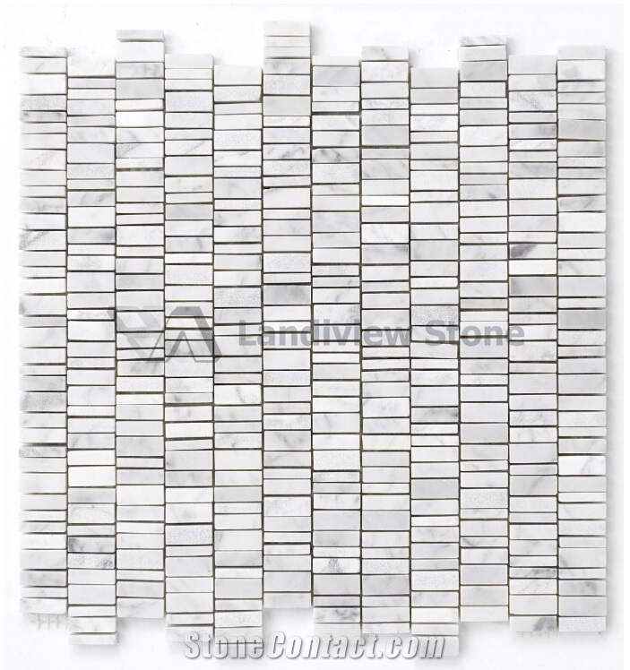 Carrara White Mosaic Tiles, Carrara White Mosaic Polished