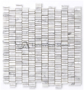 Carrara White Mosaic Tiles, Carrara White Mosaic Polished