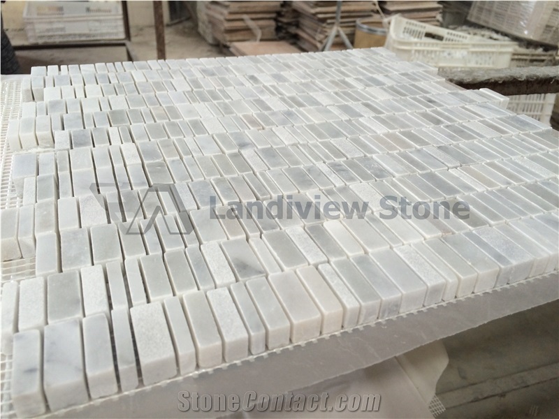 Carrara White Mosaic Tiles, Carrara White Mosaic Polished