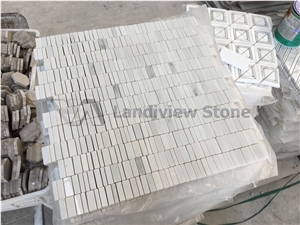 Carrara White Mosaic Tiles, Carrara White Mosaic Polished