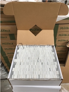 Carrara White Mosaic Tiles, Carrara White Mosaic Polished
