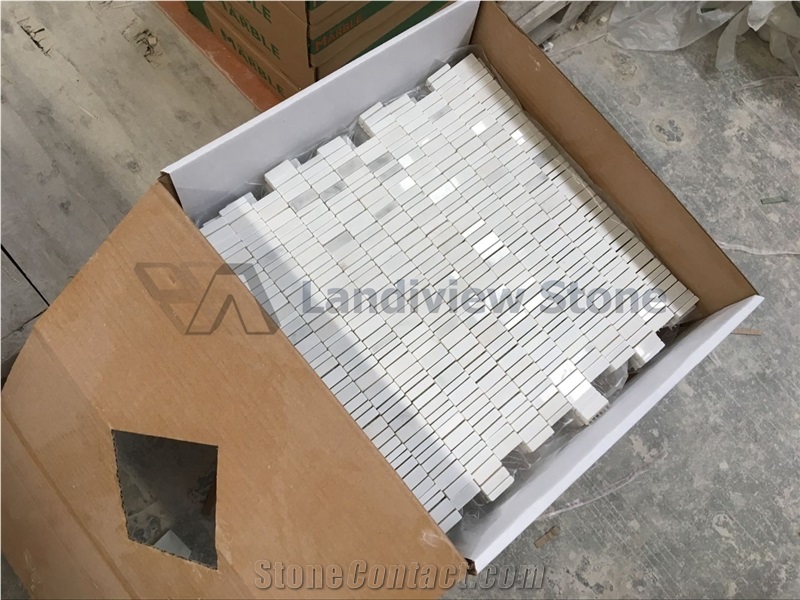 Carrara White Mosaic Tiles, Carrara White Mosaic Polished