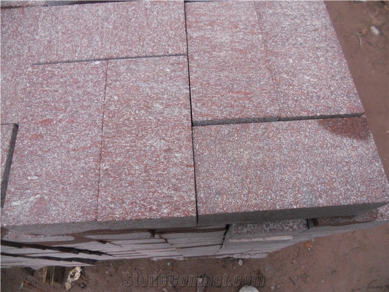 China Red Porphyry Granite Slabs & Tiles / Jarrah