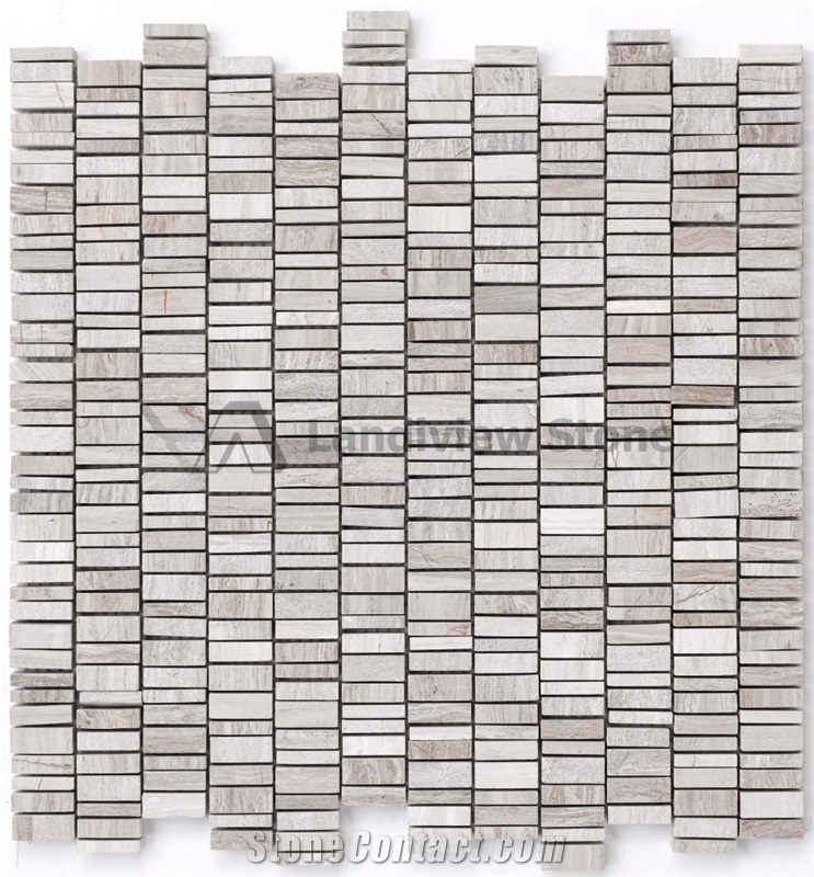 Driftwood Mosaic, Haisa Picollo, Wooden White Mosaic