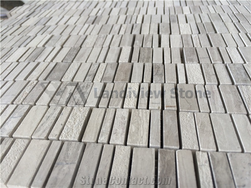 Driftwood Mosaic, Haisa Picollo, Wooden White Mosaic