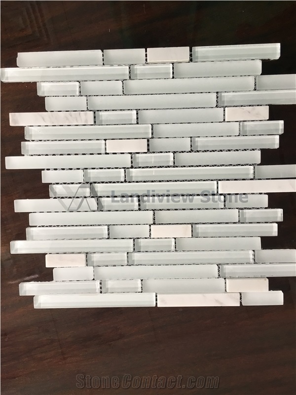 Glass Mosaic Glass Laminate Marble Mosaic For Wall