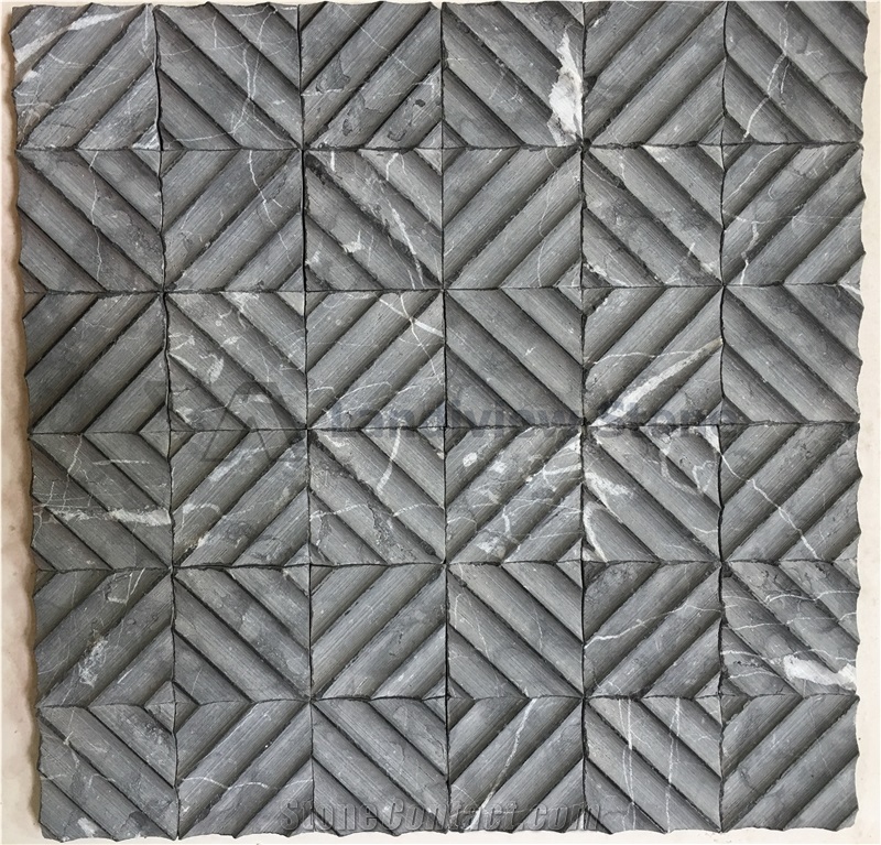 Nero Marquina Marble Mosaic, Black Marble Wall Mosaic