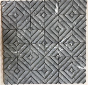 Nero Marquina Marble Mosaic, Black Marble Wall Mosaic
