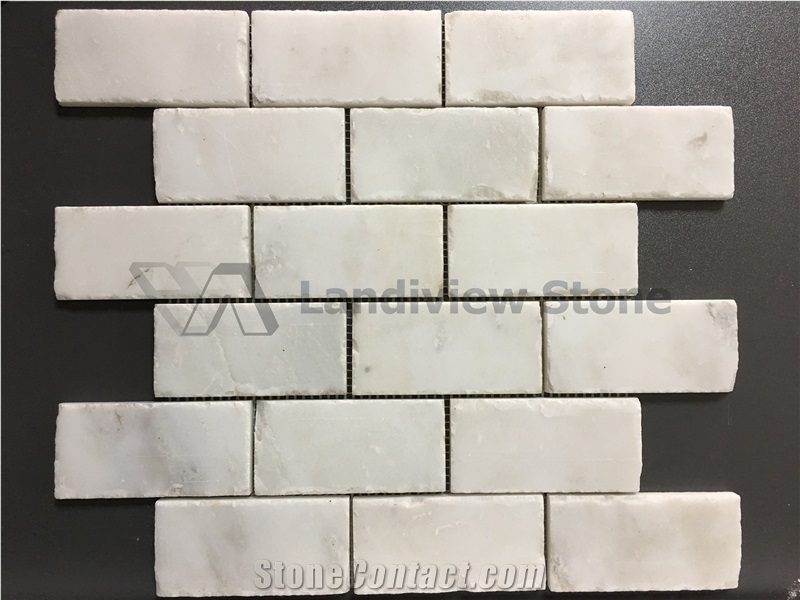 Pacific White Mosaic with Natural Edge