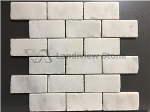 Pacific White Mosaic with Natural Edge Pacific White Mosaic with Natural Edge