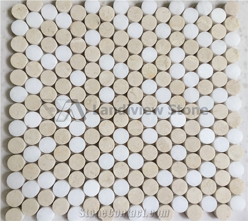Thassos Marble Mosaic, Beige Marble Mosaic, Natural Marble Mosaic