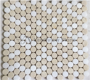Thassos Marble Mosaic, Beige Marble Mosaic, Natural Marble Mosaic Thassos Marble Mosaic, Beige Marble Mosaic, Natural Marble Mosaic