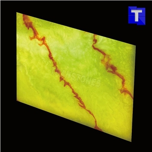 Artificial Rain Forest Green Marble Stone Panel Bar Tops,Club Reception Desk,Translucent Backlit Panel Cladding,Covering Project Show