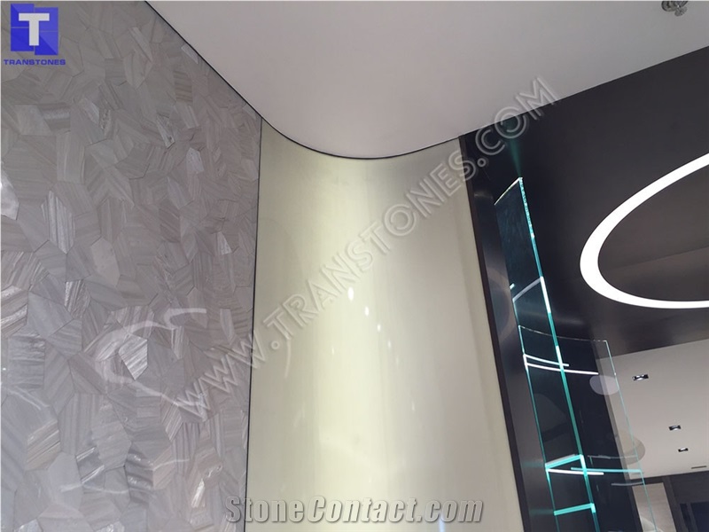 Artificial Seashell Pearl White Wall Panel 3d Building Wall Ornaments,Solid Surface Engineered Stone Wall Covering New Material from Transtones Customzied