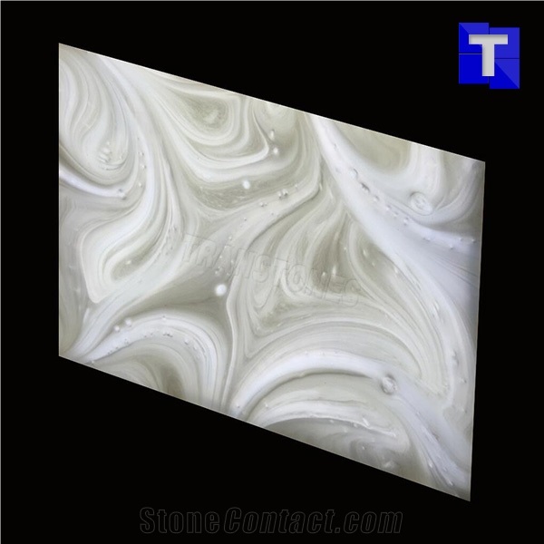 Azul Artificial Alabaster Backlit Tile Walling Cladding Panel,Engineered Glass Blue Sky Stone,Golden Onyx Translucent Tiles for Bathroom Walling Slabs,Transtones Customized