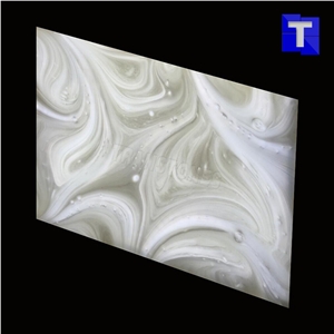 Azul Artificial Alabaster Backlit Tile Walling Cladding Panel,Engineered Glass Blue Sky Stone,Golden Onyx Translucent Tiles for Bathroom Walling Slabs,Transtones Customized